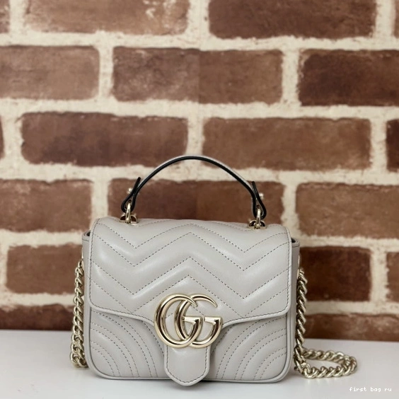 First bag ru bag-17*13*6CM top handle GG mini Marmont GUCCI 0806